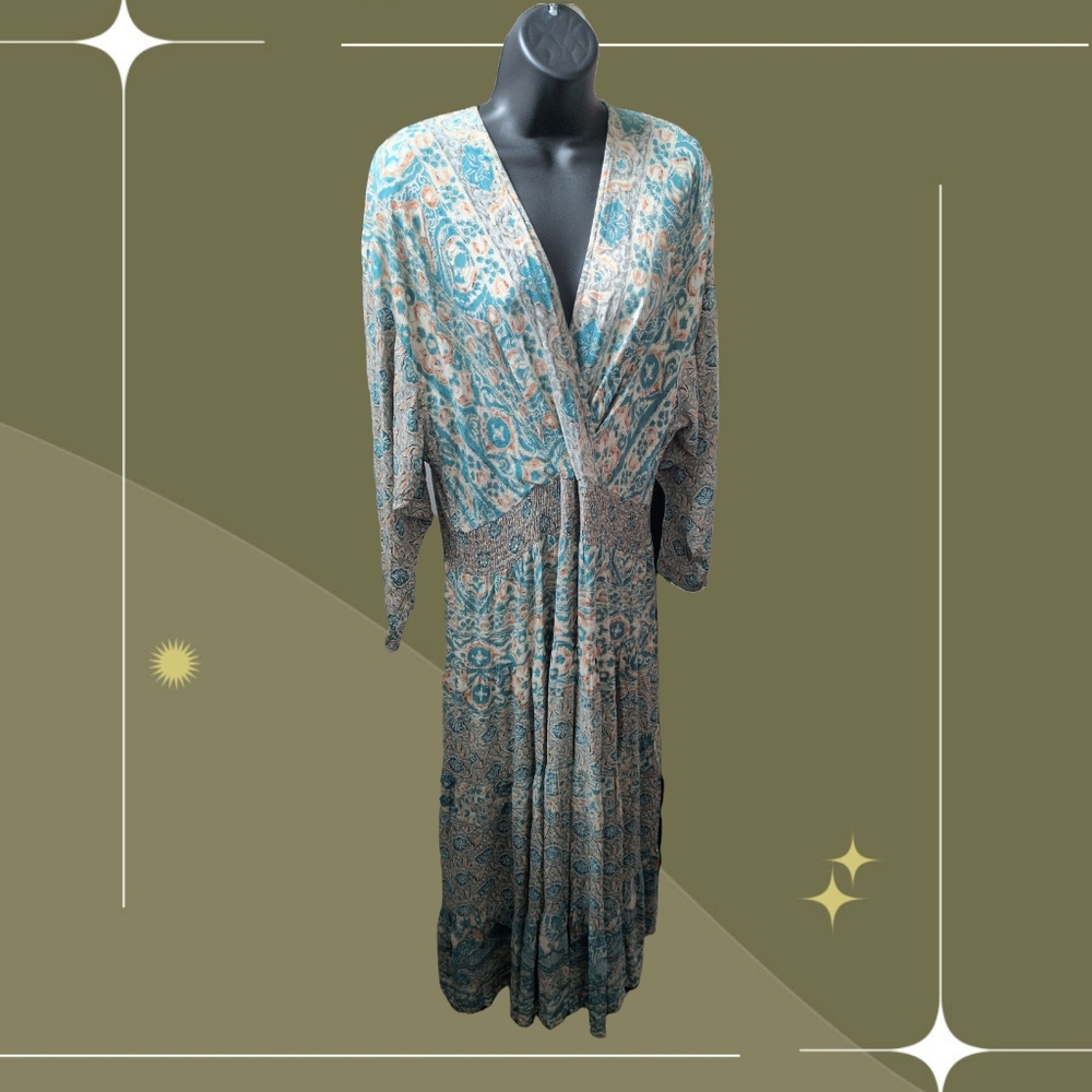 ✨ Carole Little 90s Vintage Boho Maxi Dress Size 8